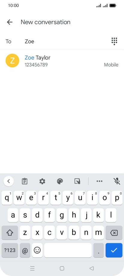 Press the required contact. Press the required contact.