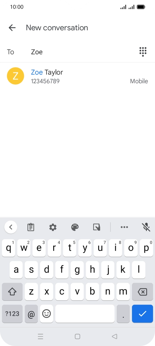 Press the required contact. Press the required contact.