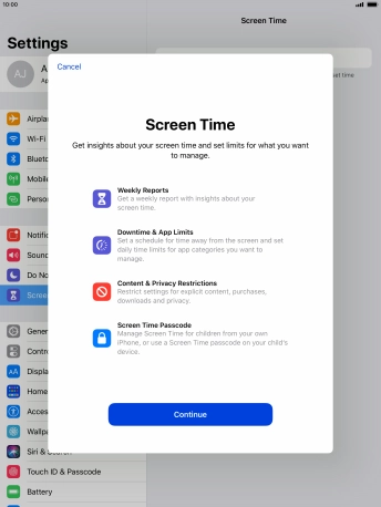 Press Continue. Press Continue.