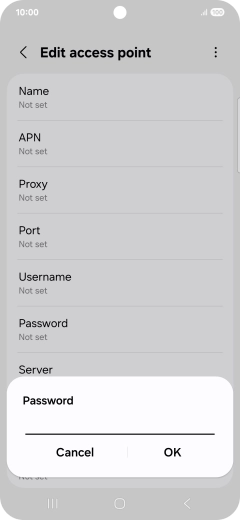 Key in secure and press OK. Key in secure and press OK.