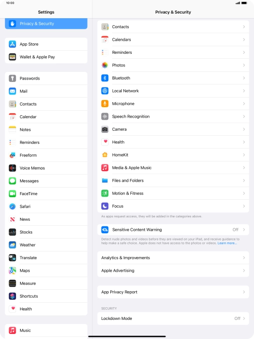 Press App Privacy Report. Press App Privacy Report.