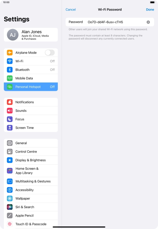 Press Done. Press Done.