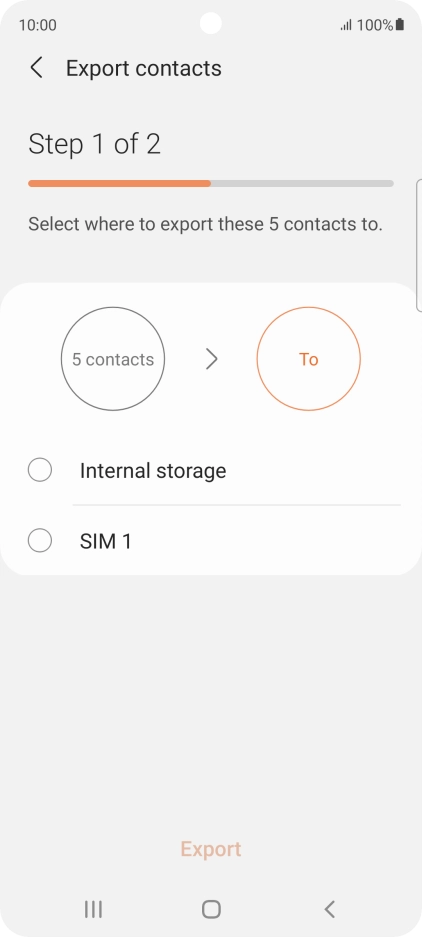 Press the name of the SIM. Press the name of the SIM.