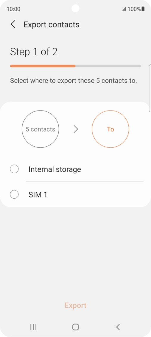 Press the name of the SIM. Press the name of the SIM.