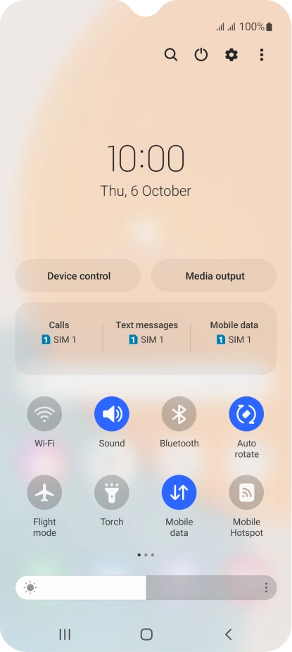 Press the settings icon. Press the settings icon.