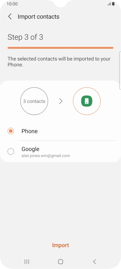 Press Import. Press Import.