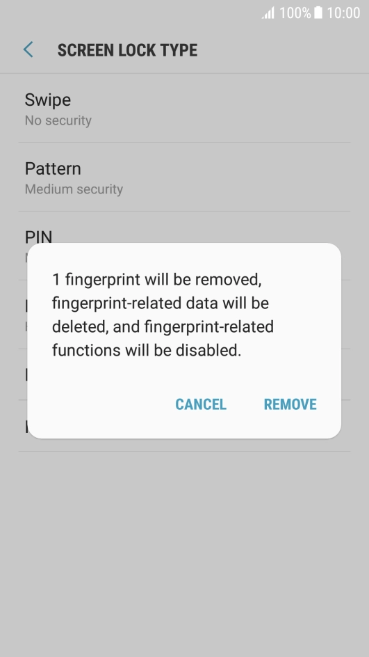 Press REMOVE. Press REMOVE.