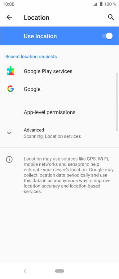 Press App-level permissions. Press App-level permissions.