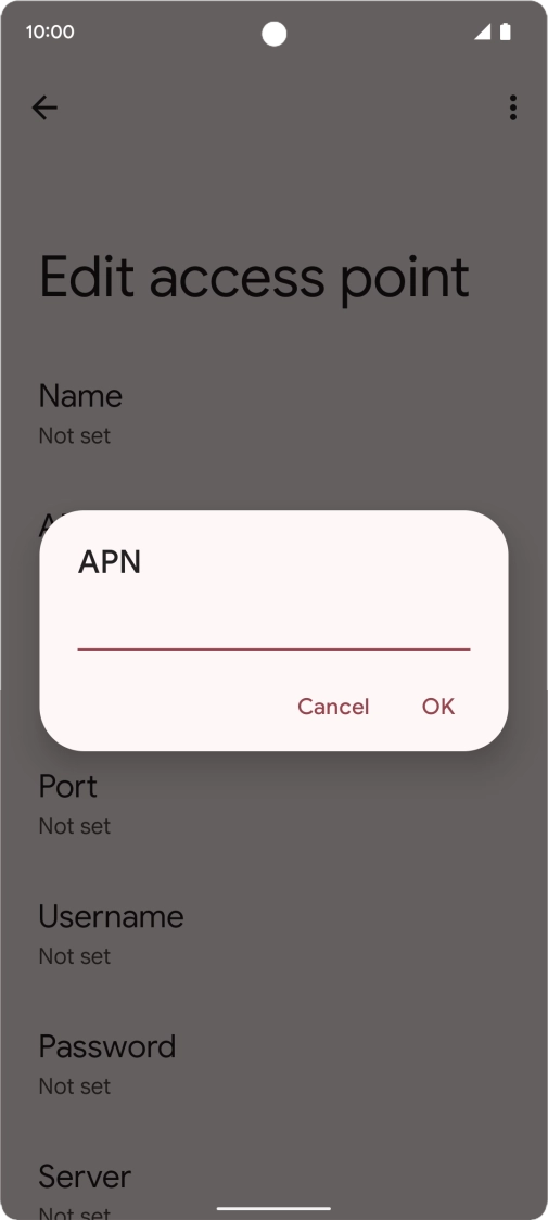 Key in everywhere and press OK. Key in everywhere and press OK.