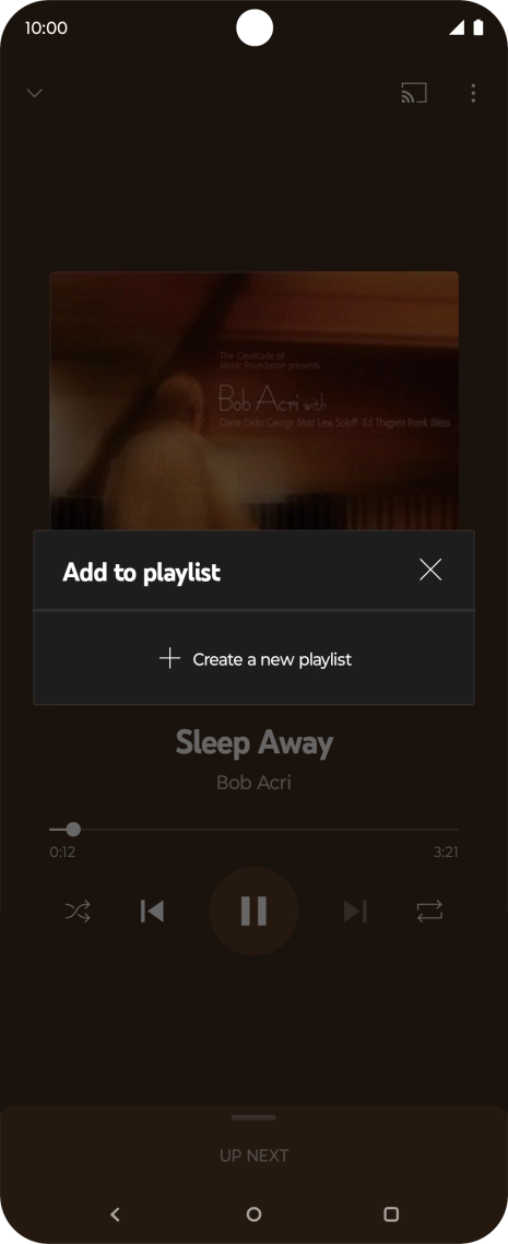 Press Create a new playlist. Press Create a new playlist.