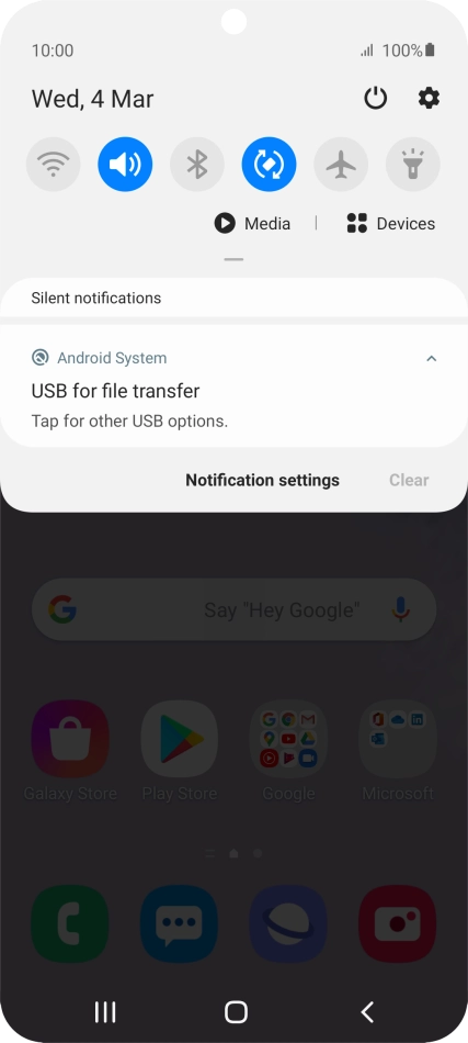 Press Tap for other USB options.. Press Tap for other USB options..
