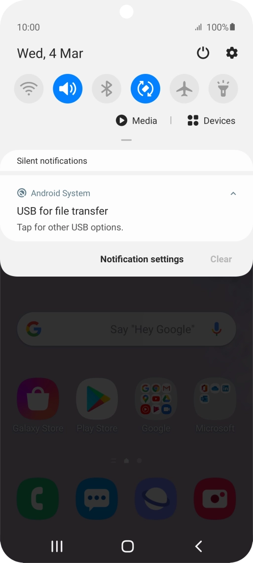 Press Tap for other USB options.. Press Tap for other USB options..