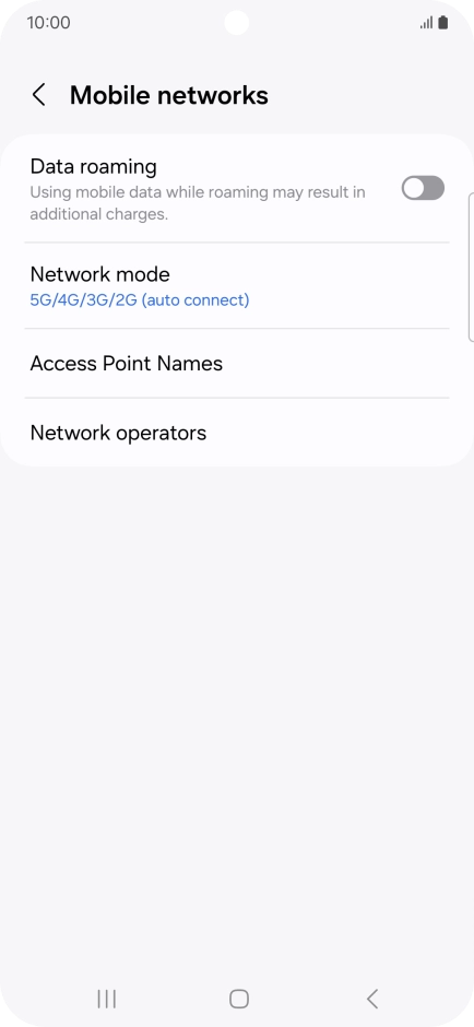 Press Network mode. Press Network mode.
