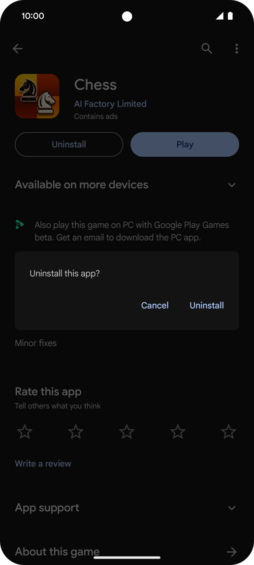 Press Uninstall. Press Uninstall.