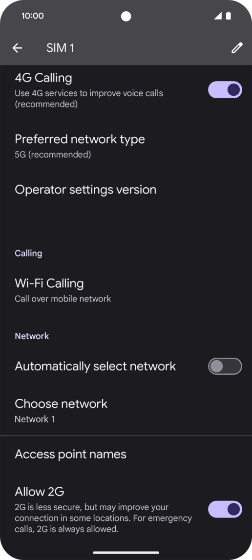 Press the indicator next to Press the indicator next to