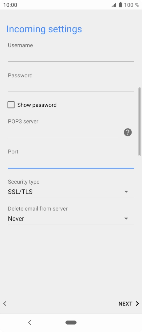 Press the drop down list below Press the drop down list below