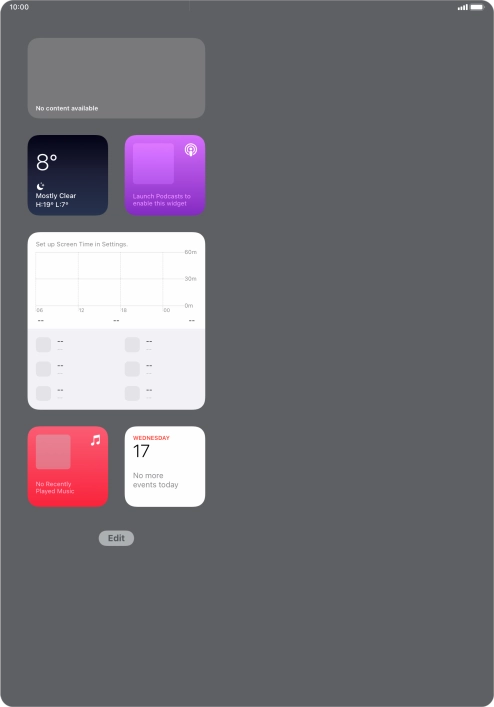 Press the required widget and drag it on top of another widget. Press the required widget and drag it on top of another widget.