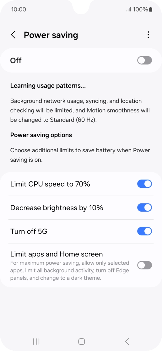 Press the indicators next to the required settings. Press the indicators next to the required settings.