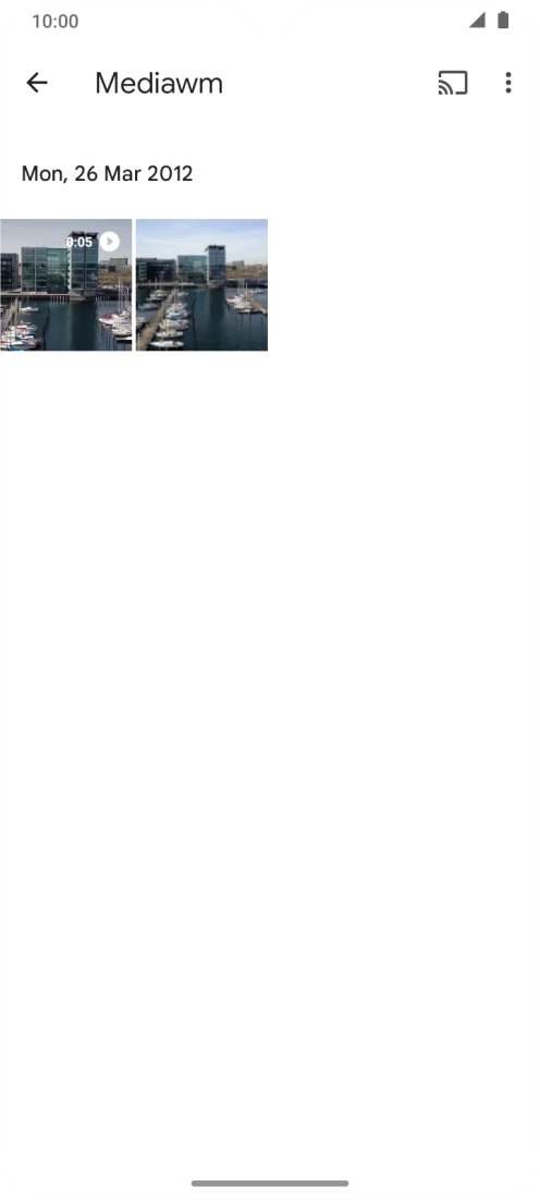 Press and hold any picture or video clip. Press and hold any picture or video clip.