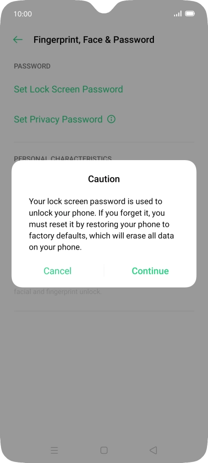 Press Continue. Press Continue.