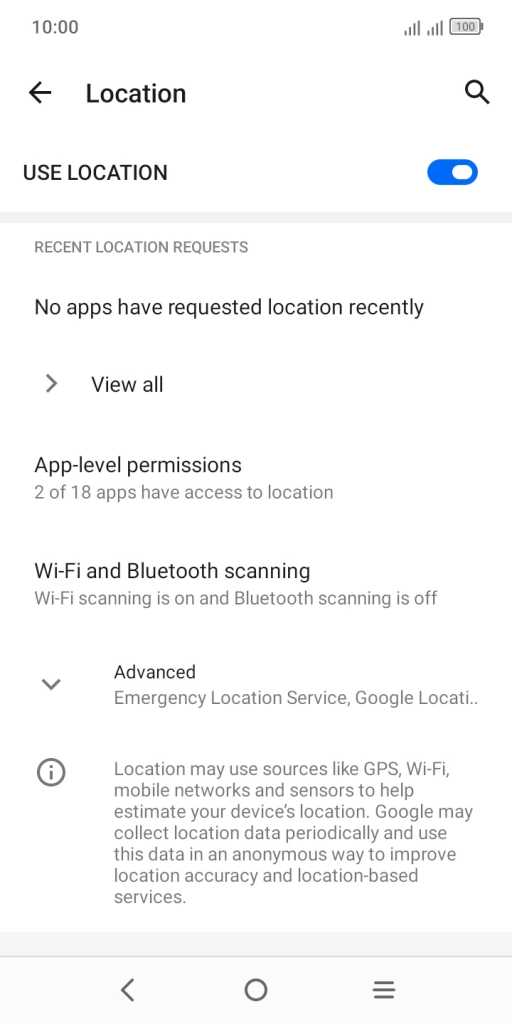 Press App-level permissions. Press App-level permissions.