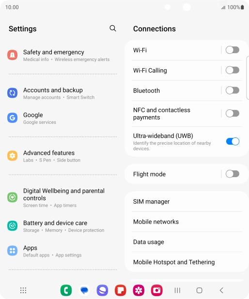 Press Battery and device care. Press Battery and device care.