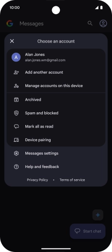 Press Messages settings. Press Messages settings.