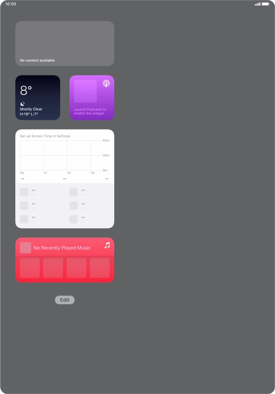 If you're using a Widget Stack: slide up or down on the stack to select the required widget. If you're using a Widget Stack: slide up or down on the stack to select the required widget.