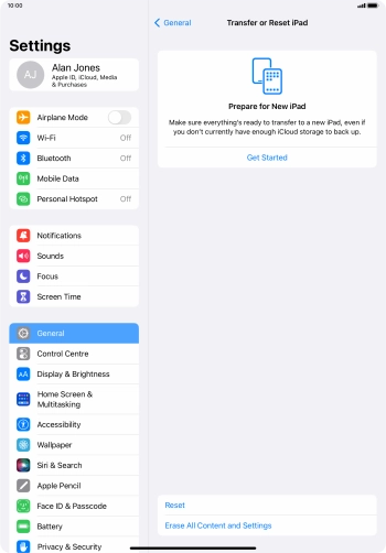 Press Reset. Press Reset.