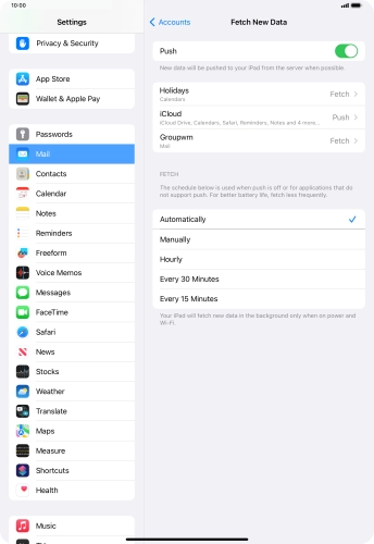 Press the indicator next to Press the indicator next to