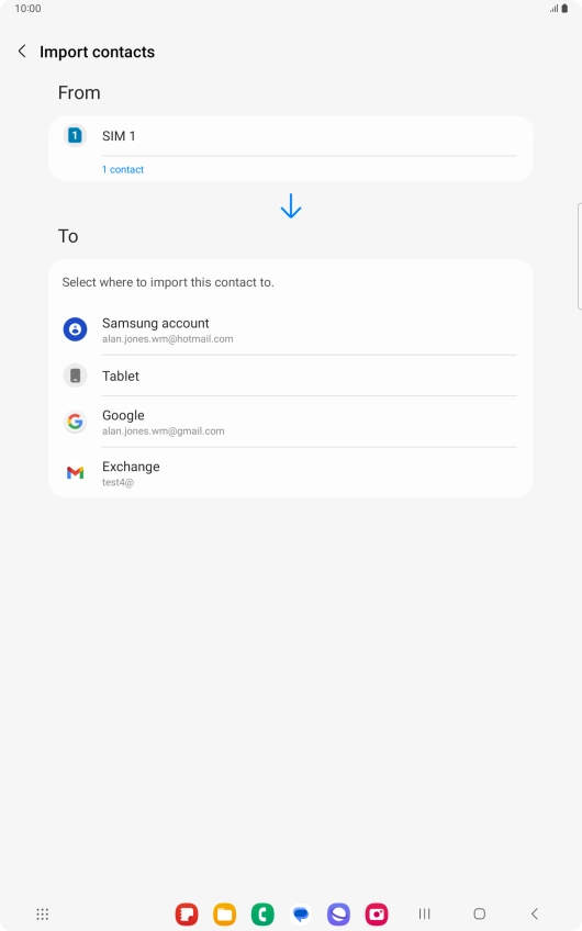 Press the required Google account. Press the required Google account.