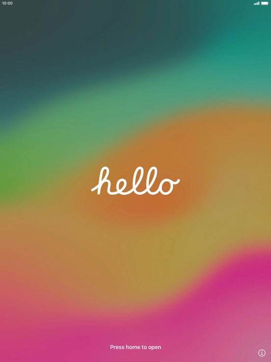 Press the Home key. Press the Home key.