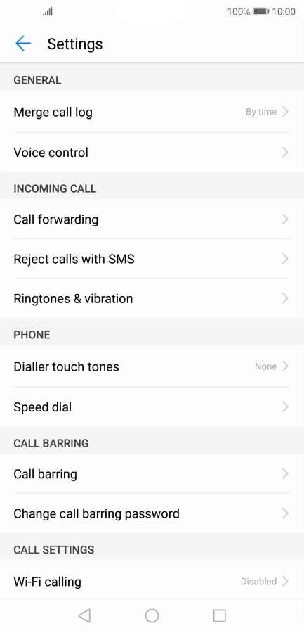 Press Call forwarding. Press Call forwarding.