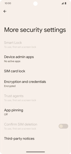 Press SIM card lock. Press SIM card lock.