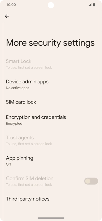 Press SIM card lock. Press SIM card lock.