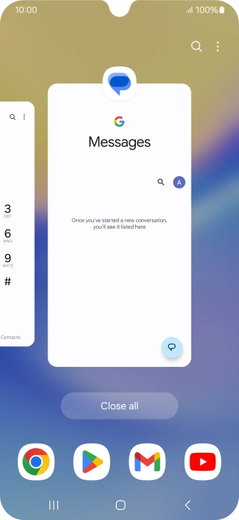 To end one running application, slide your finger upwards on the required application. To end one running application, slide your finger upwards on the required application.