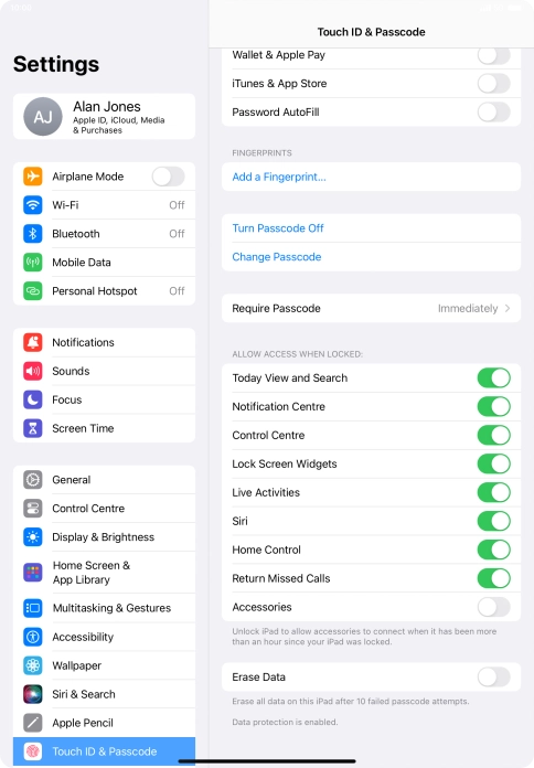 Press the indicator next to Press the indicator next to