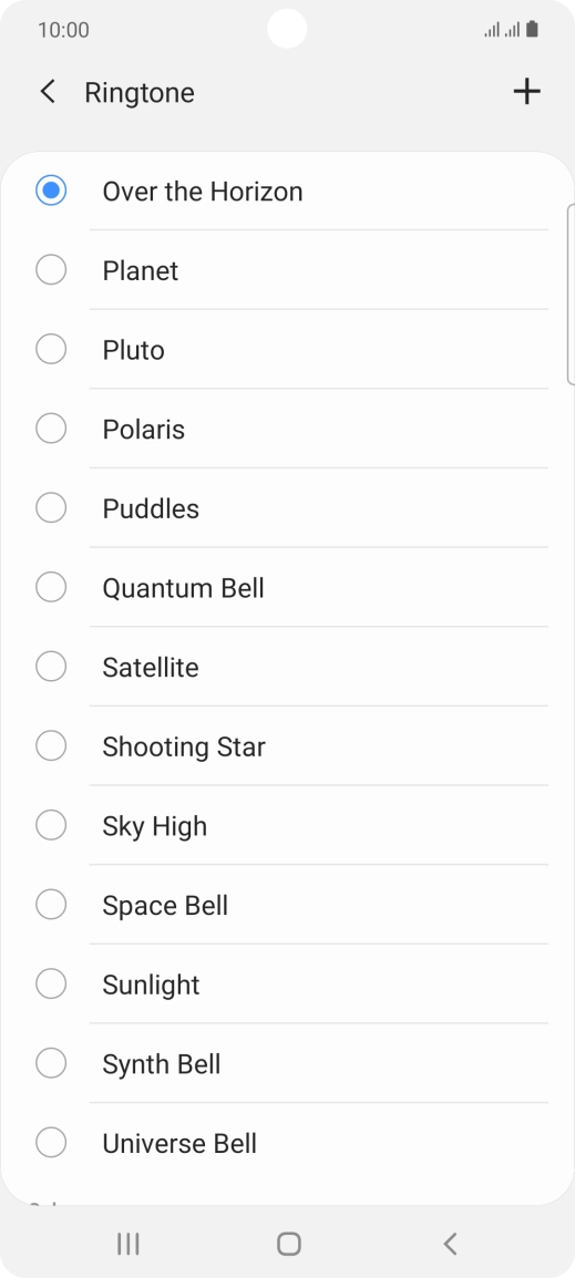 Press the add ring tone icon. Press the add ring tone icon.