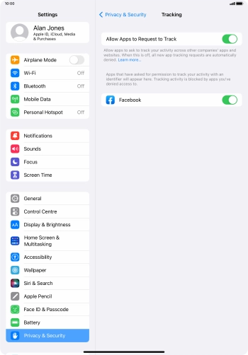 Press the indicator next to Press the indicator next to