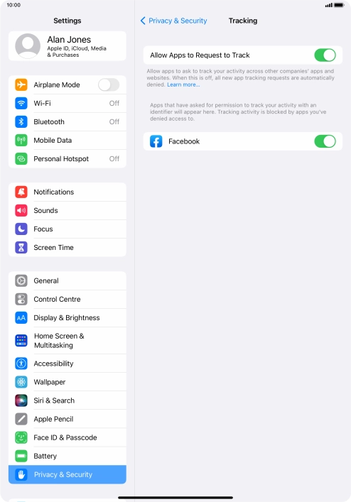 Press the indicator next to Press the indicator next to