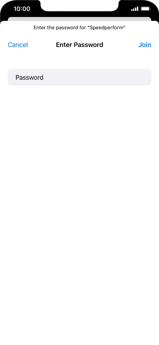 Key in the password for the Wi-Fi network and press Join. Key in the password for the Wi-Fi network and press Join.