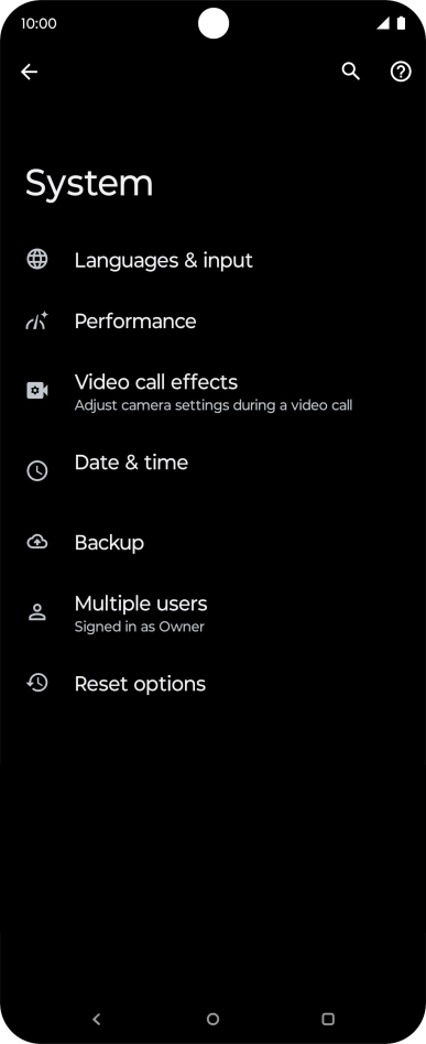 Press Reset options. Press Reset options.