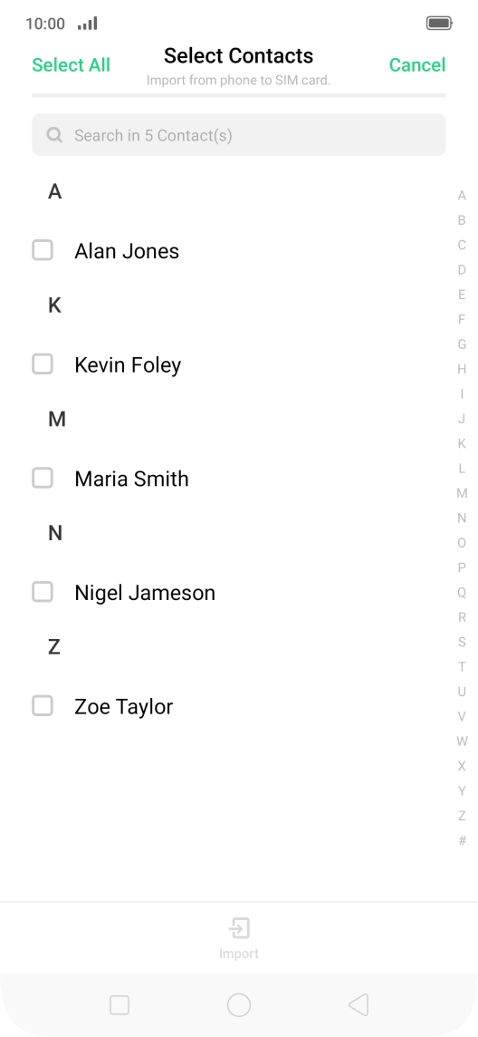 Press Select All. Press Select All.