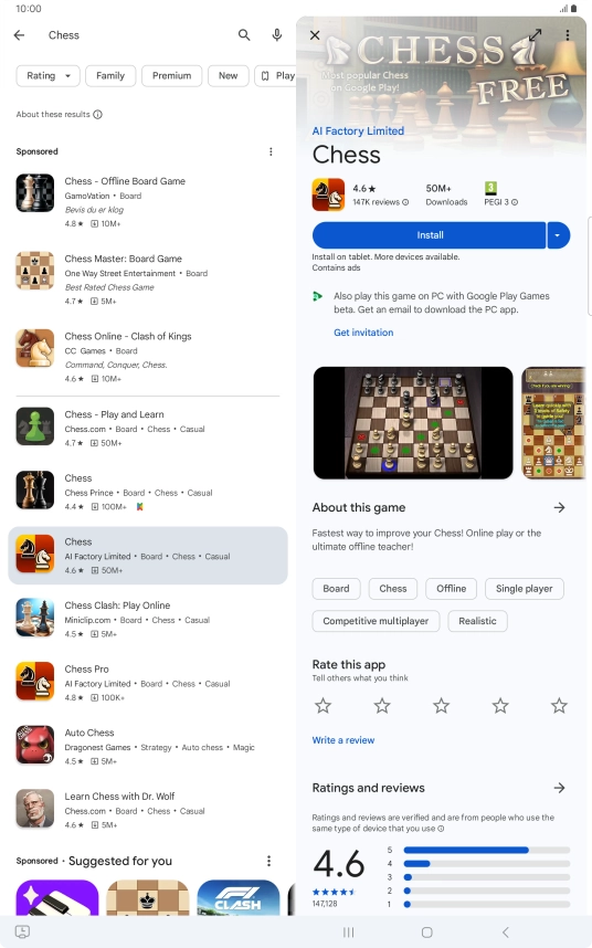 Press Install and follow the instructions on the screen to install the app. Press Install and follow the instructions on the screen to install the app.