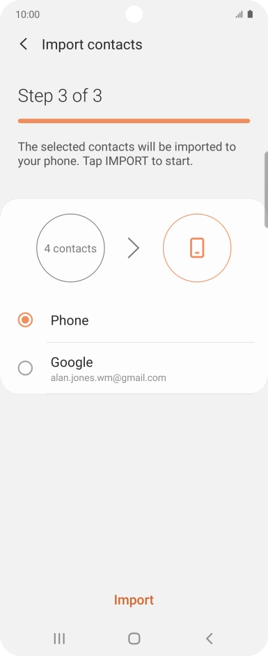 Press Import. Press Import.