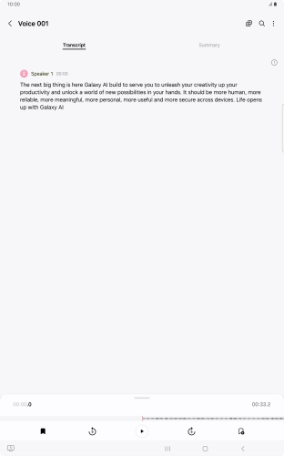 To view a summary of the text, press Summary. To view a summary of the text, press Summary.