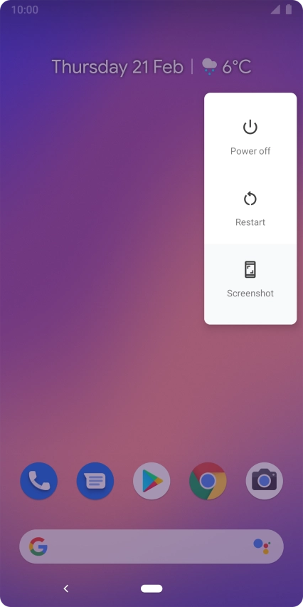 Press Power off. Press Power off.