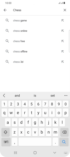 Key in the name or subject of the required app and press the search icon. Key in the name or subject of the required app and press the search icon.