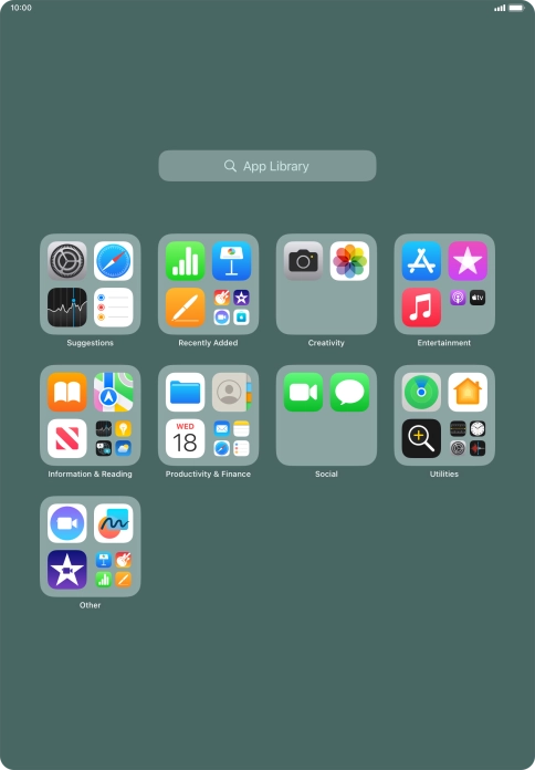 Press the required app. Press the required app.