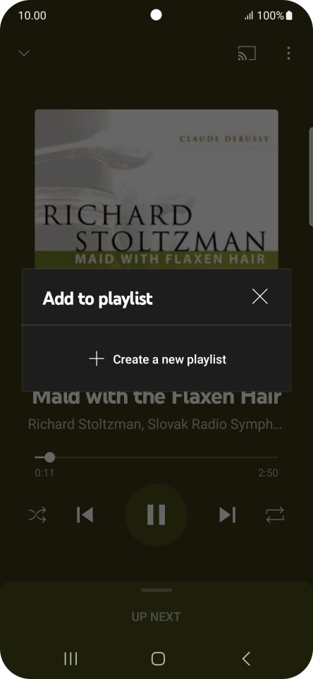 Press Create a new playlist. Press Create a new playlist.